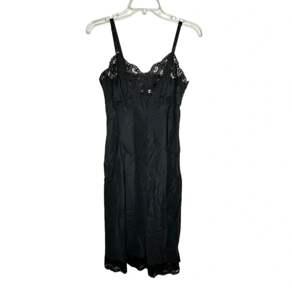Vintage Black Nylon Full Slip - Picture 1 of 6